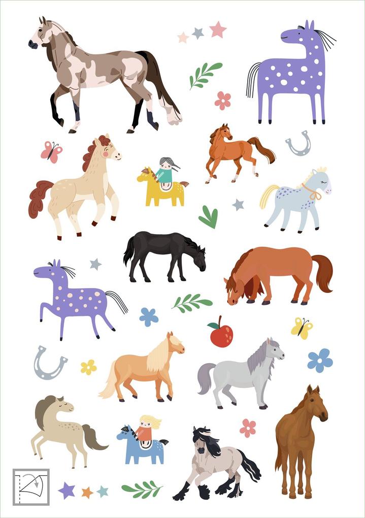 Weitere Ansicht: Glanz-Sticker - Pferde