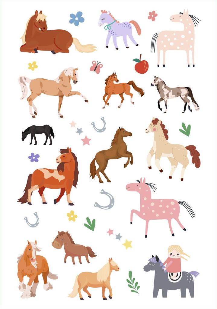 Weitere Ansicht: Glanz-Sticker - Pferde