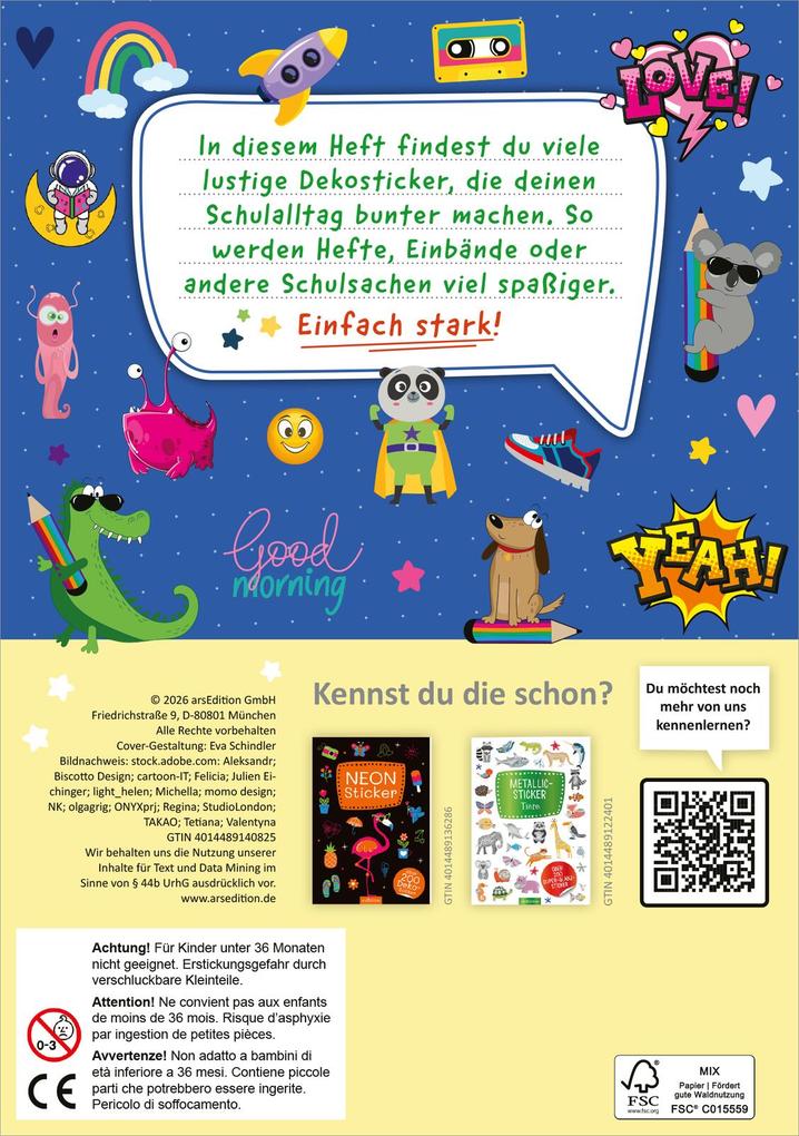 Weitere Ansicht: Schulspaßsticker - Back to School