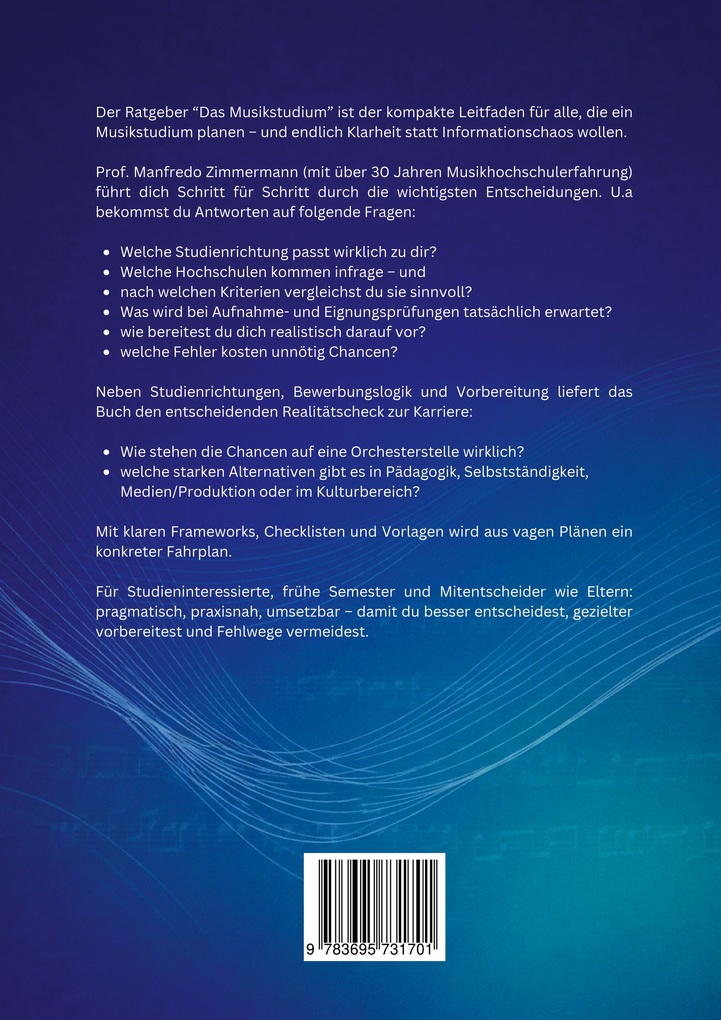 Weitere Ansicht: Das Musikstudium | Manfredo Zimmermann