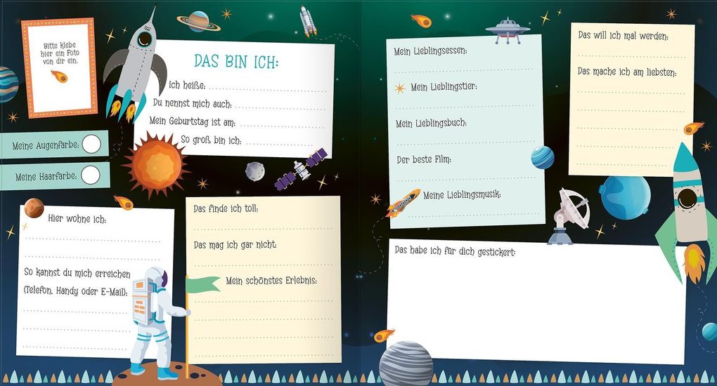 Weitere Ansicht: Alle meine Freunde - Weltraum | Mit über 300 Stickern