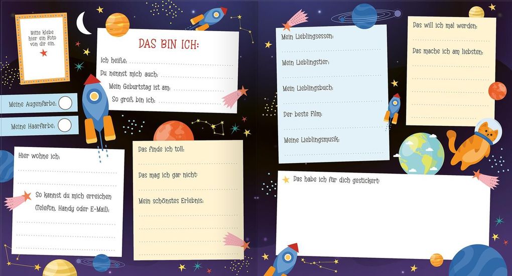 Weitere Ansicht: Alle meine Freunde - Weltraum | Mit über 300 Stickern
