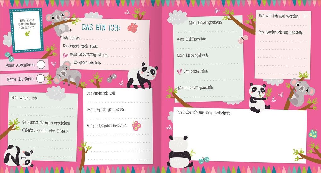Weitere Ansicht: Alle meine Freunde - Panda | Mit über 300 Stickern