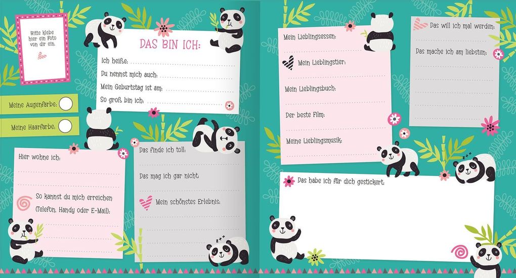 Weitere Ansicht: Alle meine Freunde - Panda | Mit über 300 Stickern