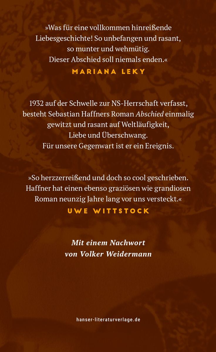 Weitere Ansicht: Abschied | Sebastian Haffner