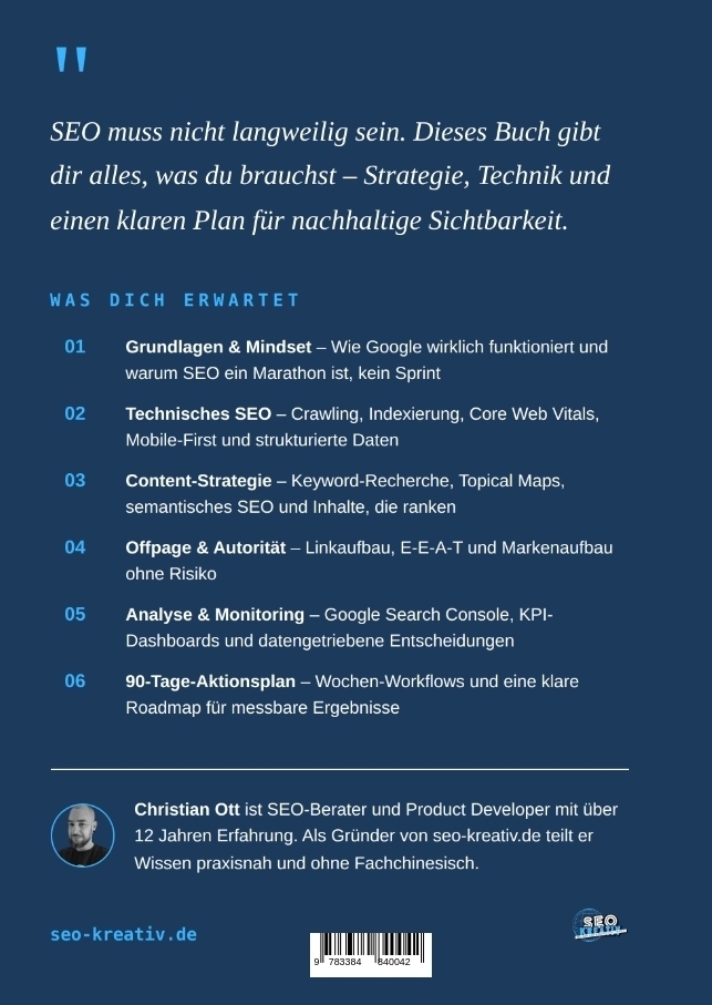 Weitere Ansicht: Das SEO-Kreativ Handbuch | Christian Ott