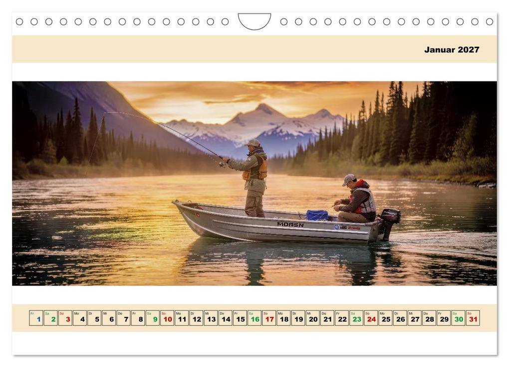 Weitere Ansicht: Alaska - Angeln auf Lachs - Panorama (Wandkalender 2027 DIN A4 quer), CALVENDO Monatskalender | Torsten Irmer, Calvendo