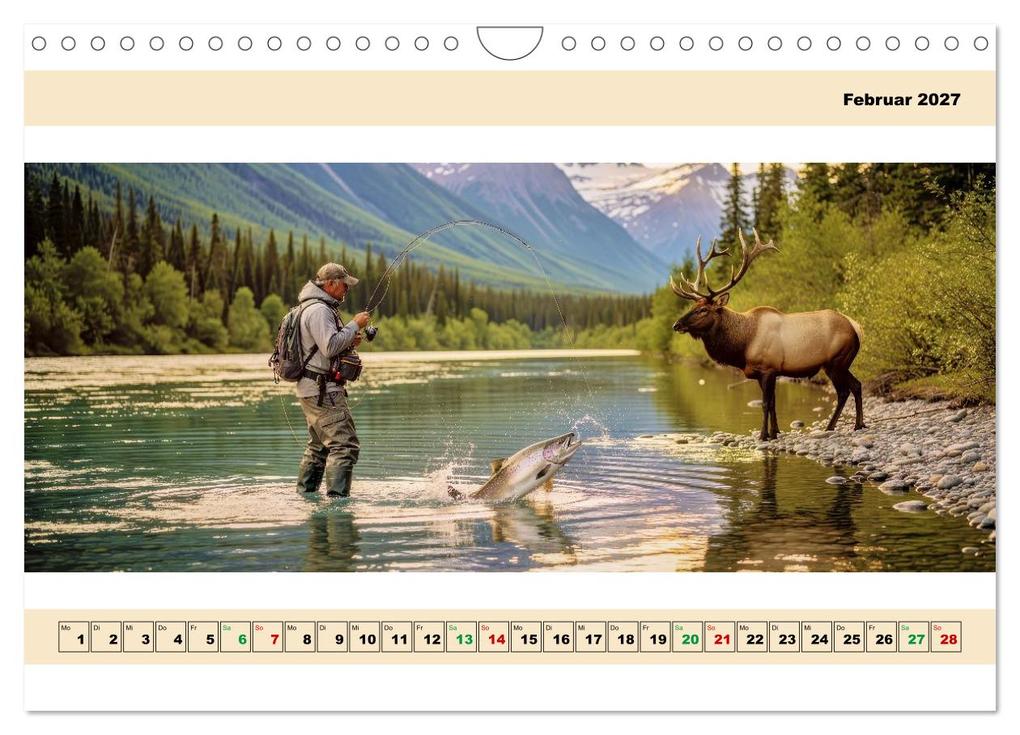Weitere Ansicht: Alaska - Angeln auf Lachs - Panorama (Wandkalender 2027 DIN A4 quer), CALVENDO Monatskalender | Torsten Irmer, Calvendo