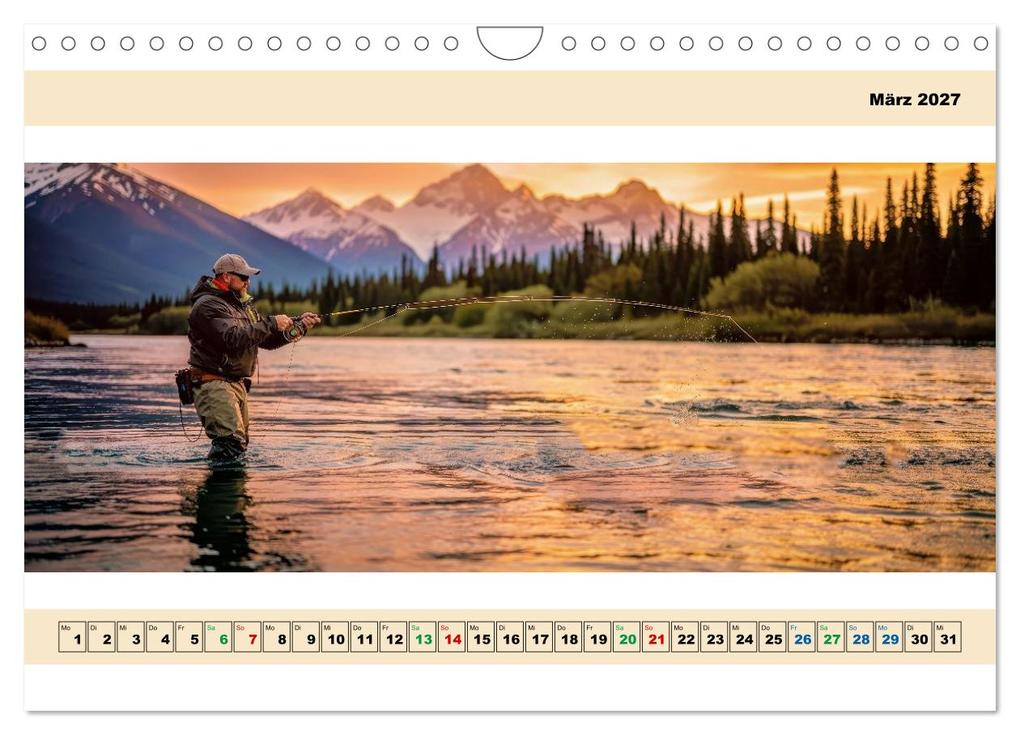 Weitere Ansicht: Alaska - Angeln auf Lachs - Panorama (Wandkalender 2027 DIN A4 quer), CALVENDO Monatskalender | Torsten Irmer, Calvendo