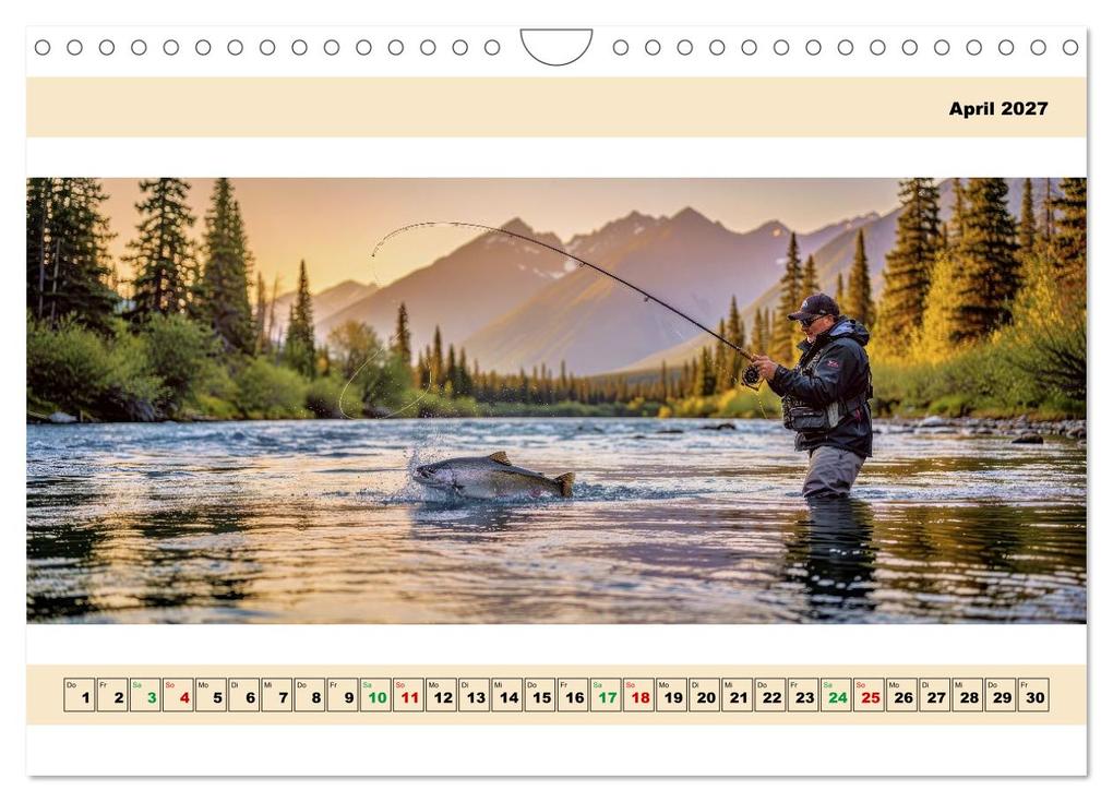 Weitere Ansicht: Alaska - Angeln auf Lachs - Panorama (Wandkalender 2027 DIN A4 quer), CALVENDO Monatskalender | Torsten Irmer, Calvendo