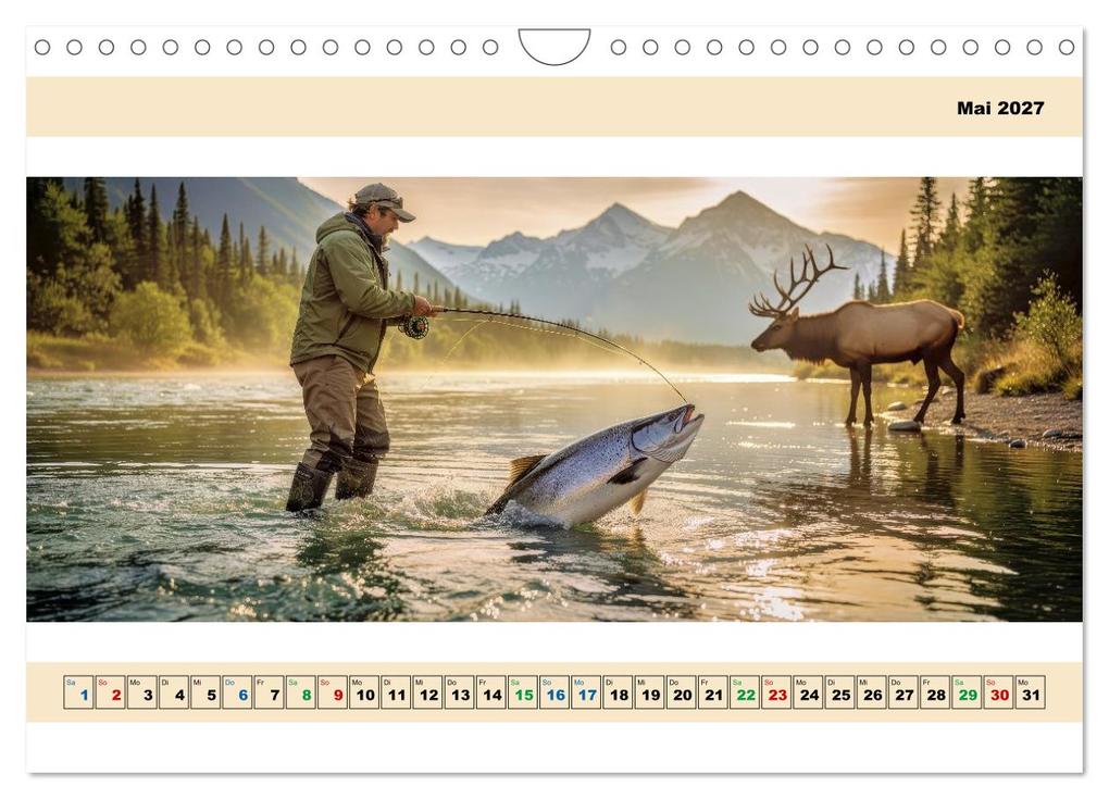 Weitere Ansicht: Alaska - Angeln auf Lachs - Panorama (Wandkalender 2027 DIN A4 quer), CALVENDO Monatskalender | Torsten Irmer, Calvendo