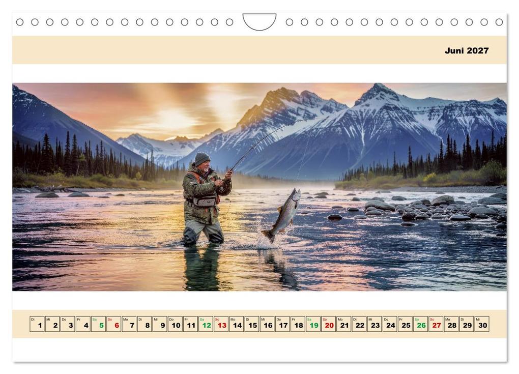 Weitere Ansicht: Alaska - Angeln auf Lachs - Panorama (Wandkalender 2027 DIN A4 quer), CALVENDO Monatskalender | Torsten Irmer, Calvendo