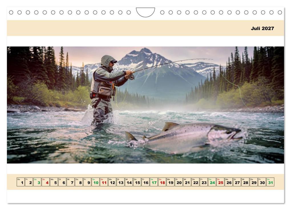 Weitere Ansicht: Alaska - Angeln auf Lachs - Panorama (Wandkalender 2027 DIN A4 quer), CALVENDO Monatskalender | Torsten Irmer, Calvendo