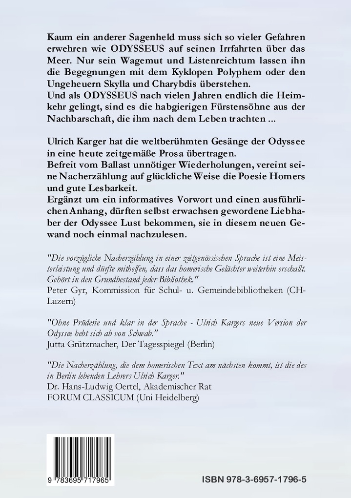 Weitere Ansicht: Homer: Die Odyssee | Ulrich Karger