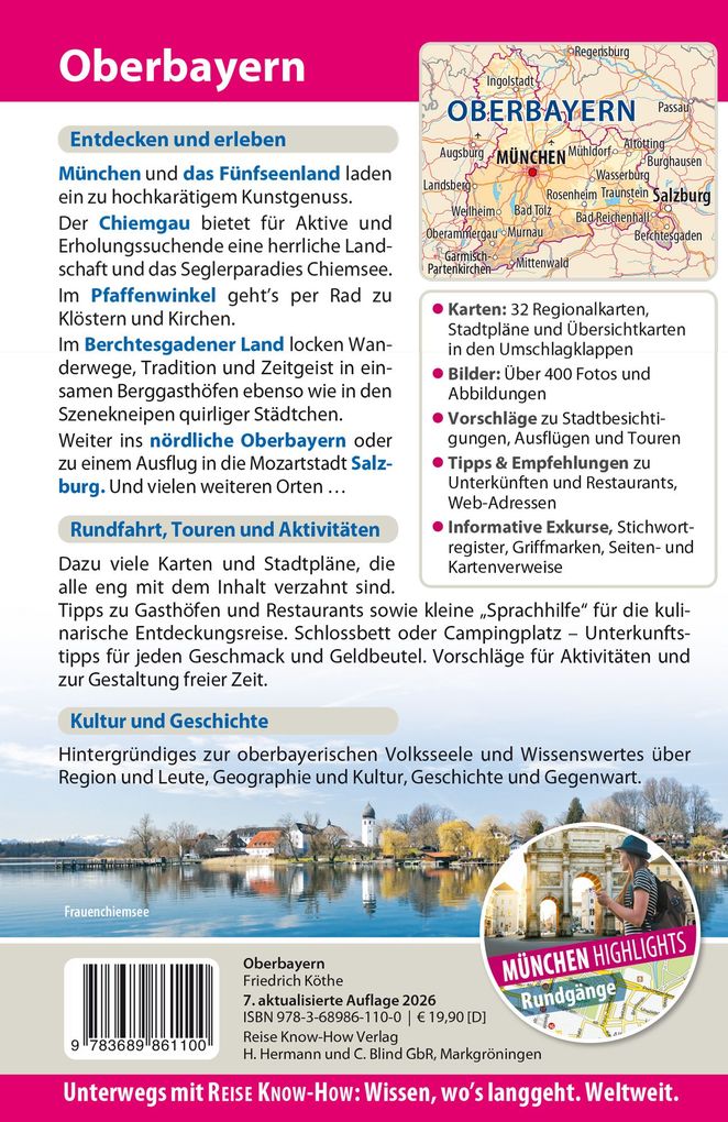 Weitere Ansicht: Reise Know-How Reiseführer Oberbayern | Friedrich Köthe