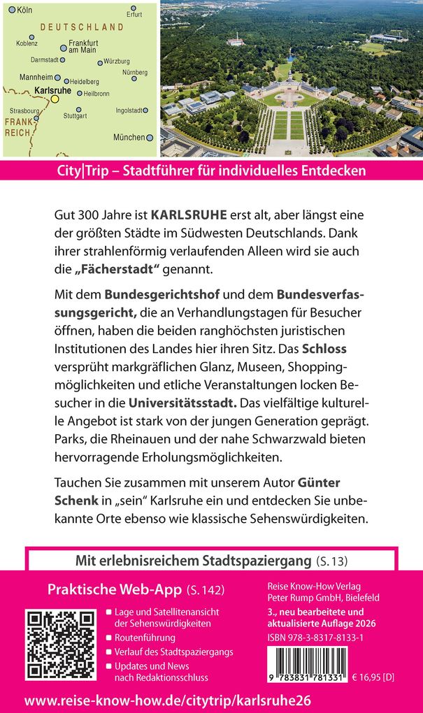 Weitere Ansicht: Reise Know-How CityTrip Karlsruhe | Günter Schenk