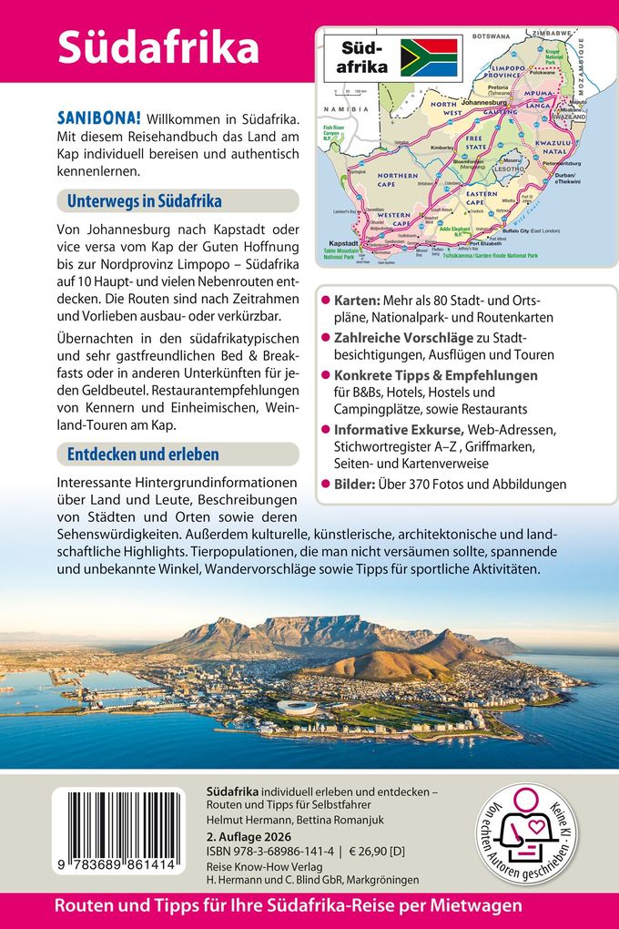 Weitere Ansicht: Reise Know-How Reiseführer Südafrika | Helmut Hermann, Bettina Romanjuk
