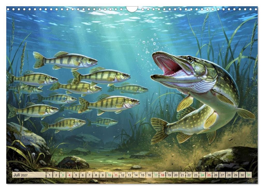 Weitere Ansicht: Barsche im See (Wandkalender 2027 DIN A3 quer), CALVENDO Monatskalender | Calvendo, Torsten Irmer