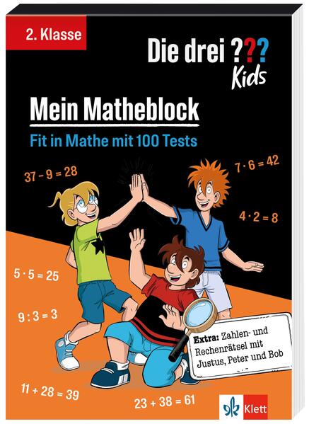 Produktbild: Die drei ??? Kids: Mein Matheblock 2. Klasse