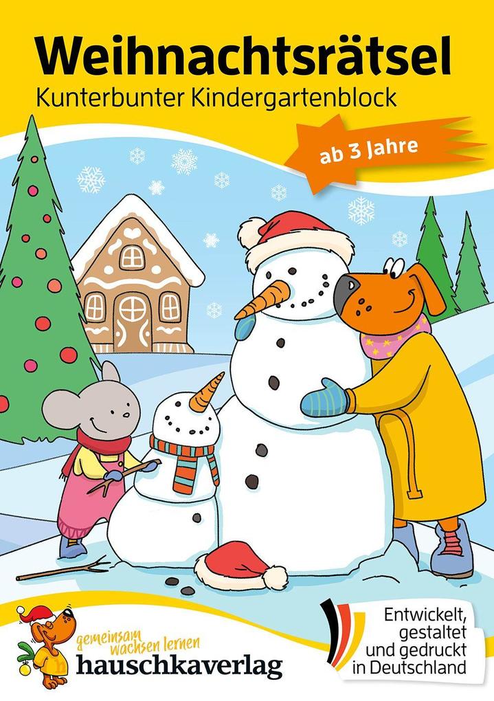Produktbild: Weihnachtsrätsel - Kunterbunter Kindergartenblock ab 3 Jahre | Ulrike Maier