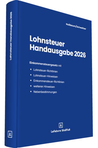 Produktbild: Lohnsteuer Handausgabe 2026 | Sabine Nußbaum, Katharina Schweitzer