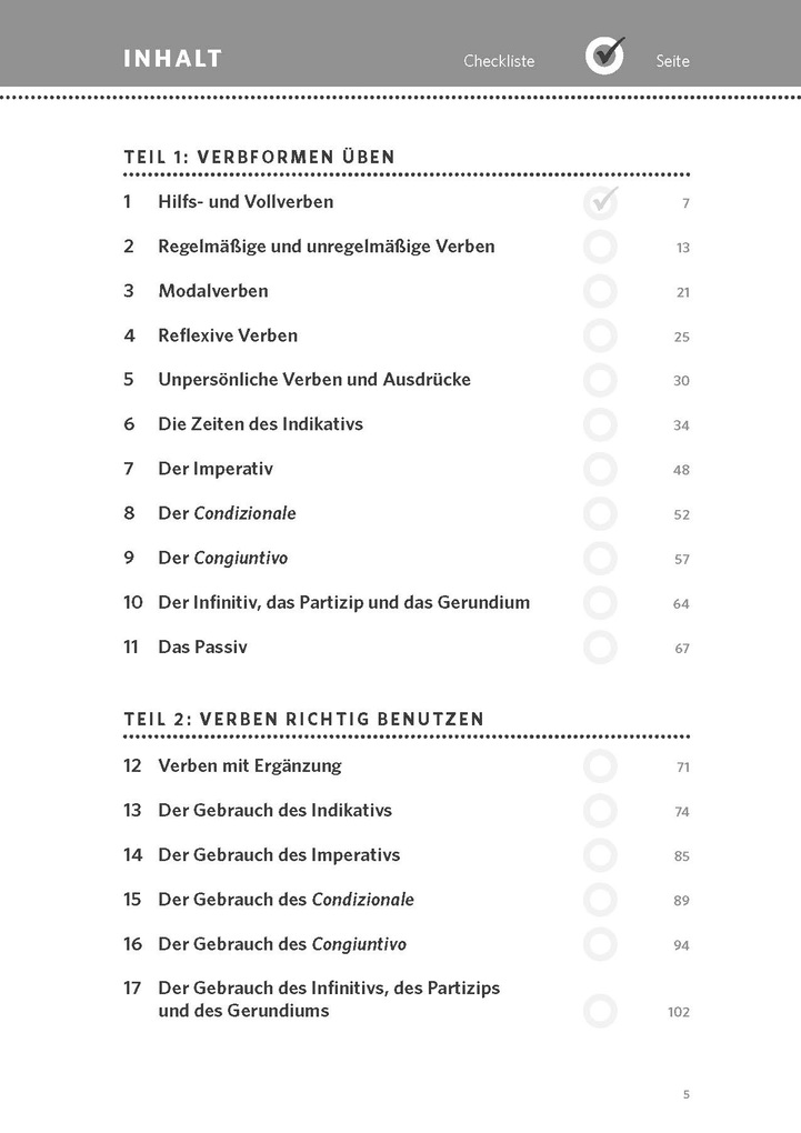 Weitere Ansicht: PONS Verben & Zeiten üben Italienisch