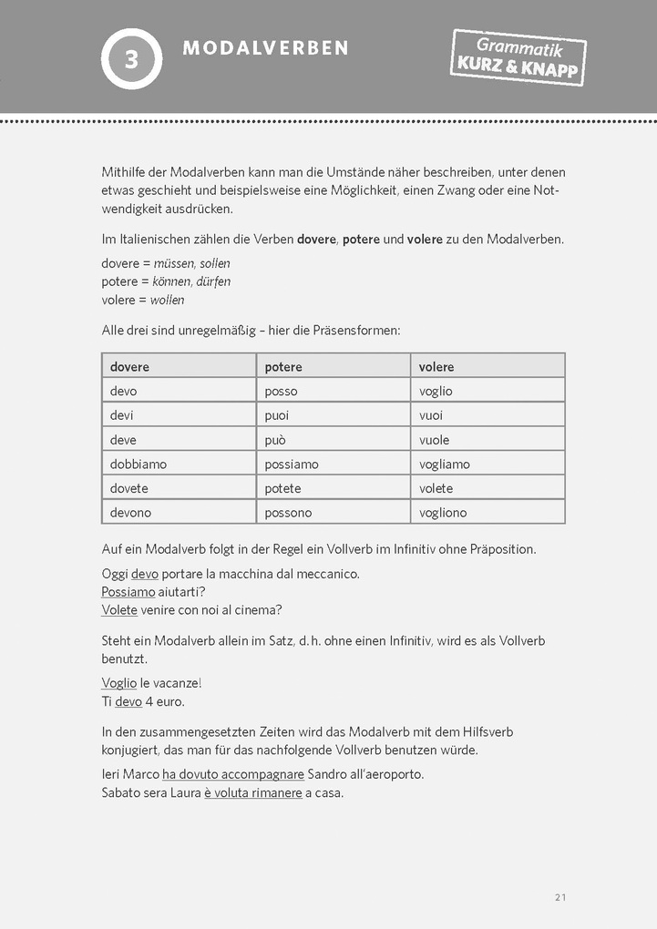Weitere Ansicht: PONS Verben & Zeiten üben Italienisch