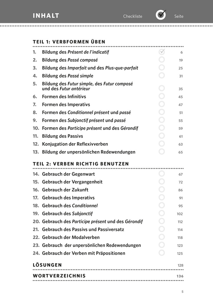 Weitere Ansicht: PONS Verben & Zeiten üben Französisch
