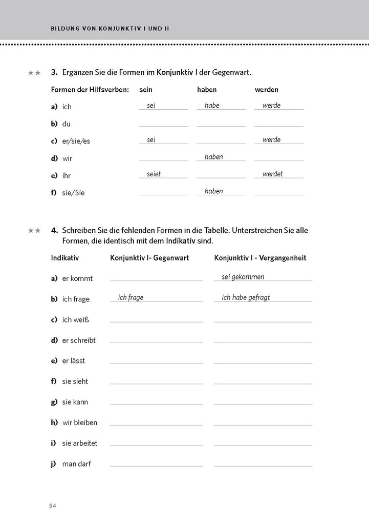 Weitere Ansicht: PONS Verben & Zeiten üben Deutsch als Fremdsprache