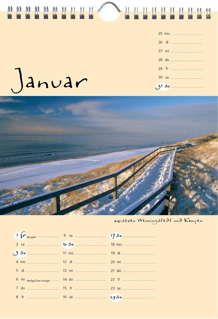 Weitere Ansicht: Sylt-die Insel 2027 A4 Kalender | Gernot Westendorf