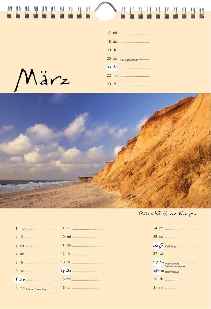 Weitere Ansicht: Sylt-die Insel 2027 A4 Kalender | Gernot Westendorf