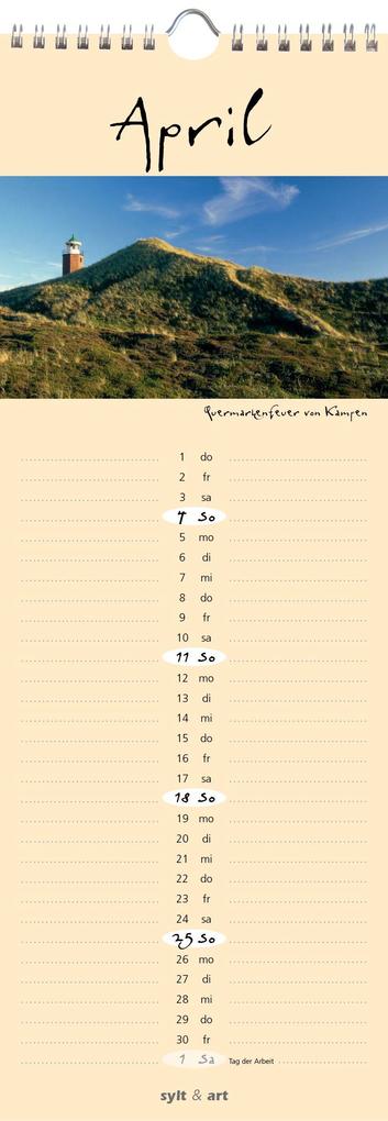 Weitere Ansicht: Sylt-die Insel 2027 Streifenkalender | Gernot Westendorf