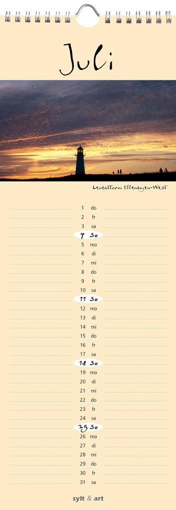 Weitere Ansicht: Sylt-die Insel 2027 Streifenkalender | Gernot Westendorf