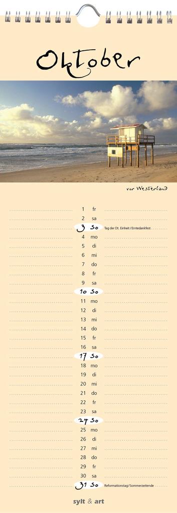 Weitere Ansicht: Sylt-die Insel 2027 Streifenkalender | Gernot Westendorf