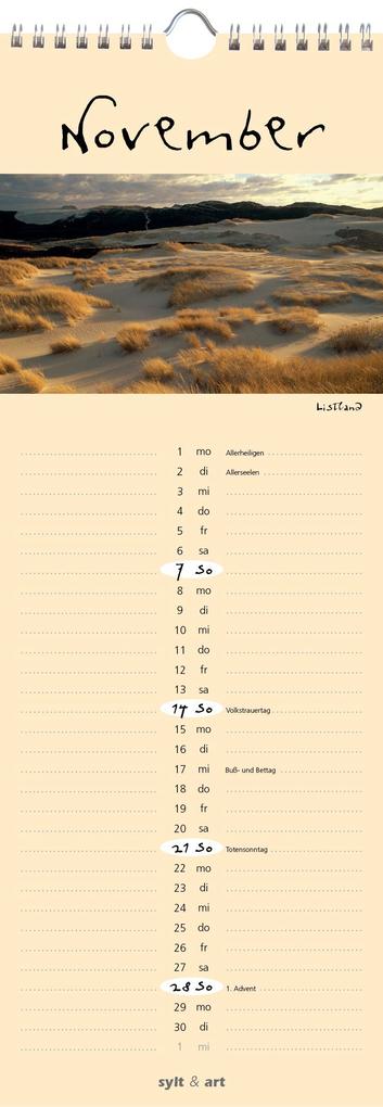 Weitere Ansicht: Sylt-die Insel 2027 Streifenkalender | Gernot Westendorf