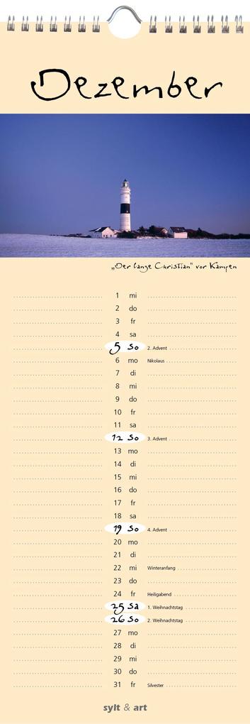 Weitere Ansicht: Sylt-die Insel 2027 Streifenkalender | Gernot Westendorf