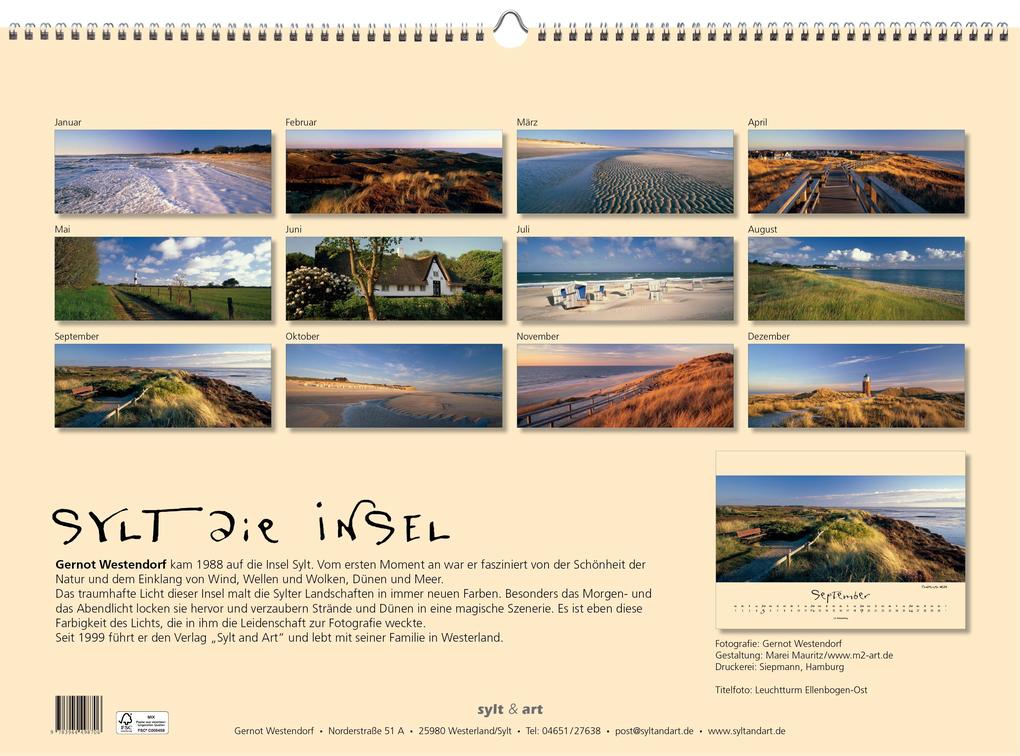 Weitere Ansicht: Sylt-die Insel 2027 Panoramakalender | Gernot Westendorf