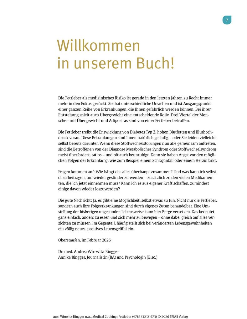 Weitere Ansicht: Medical Cooking: Fettleber | Andrea Wirrwitz-Bingger