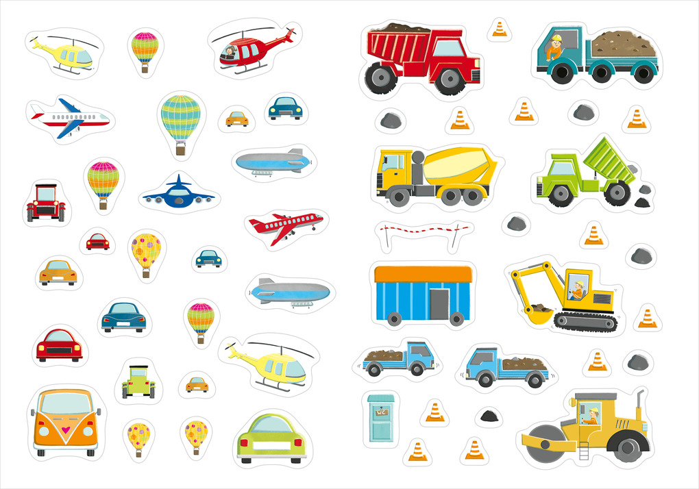 Weitere Ansicht: Großes Stickerheft. Fahrzeuge