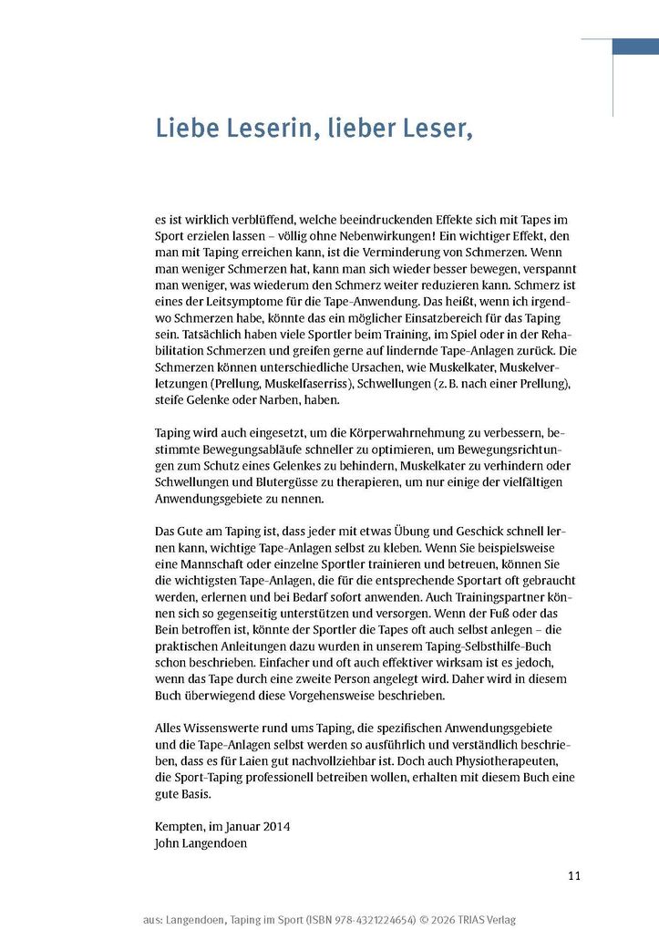 Weitere Ansicht: Taping im Sport | John Langendoen-Sertel