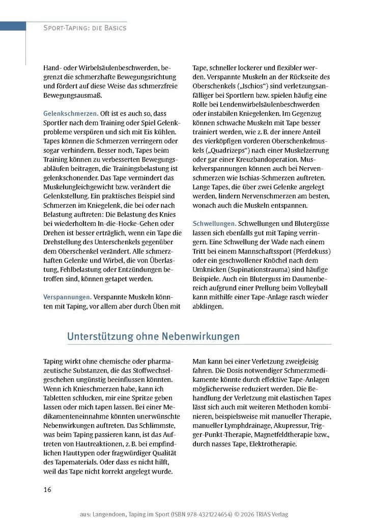 Weitere Ansicht: Taping im Sport | John Langendoen-Sertel