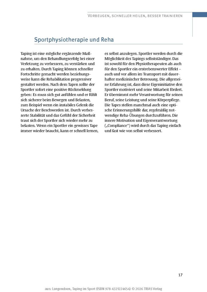 Weitere Ansicht: Taping im Sport | John Langendoen-Sertel