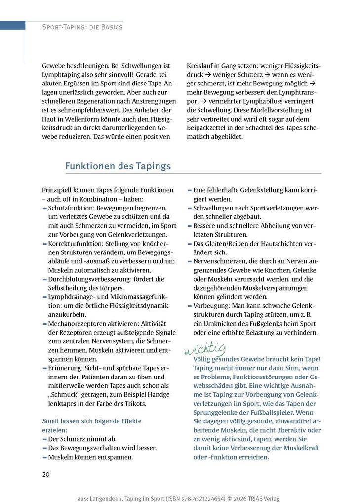 Weitere Ansicht: Taping im Sport | John Langendoen-Sertel