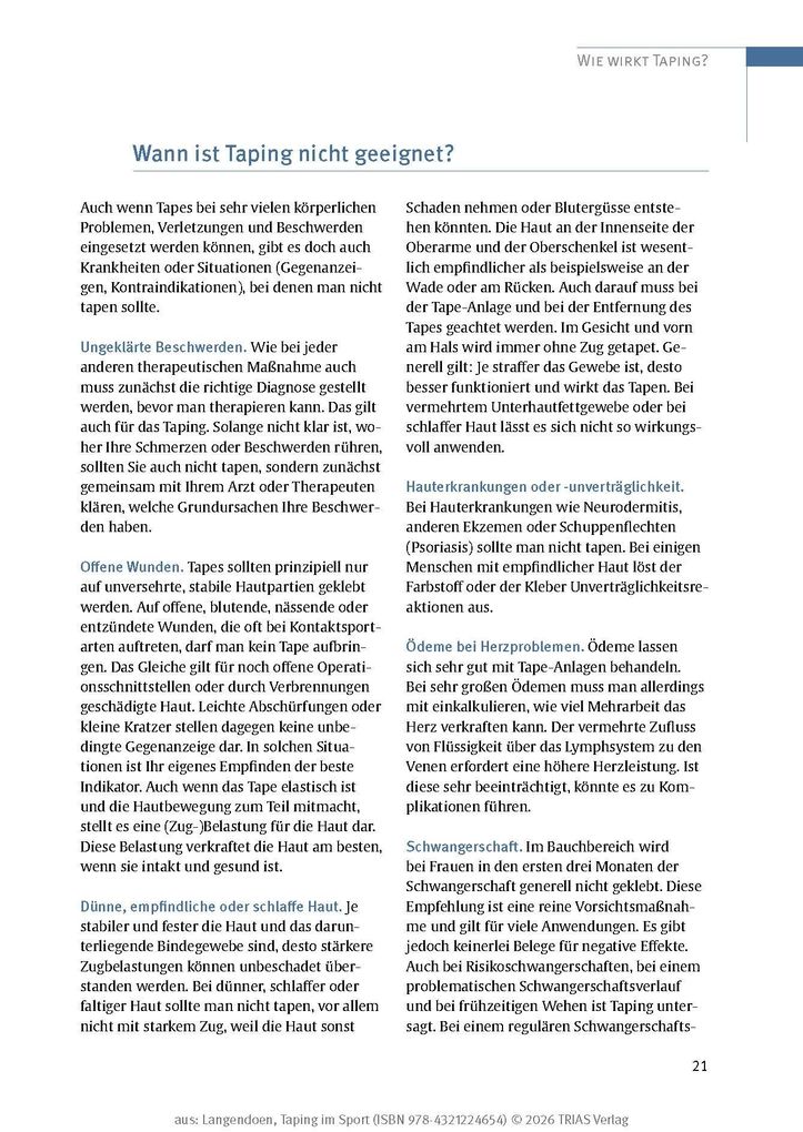 Weitere Ansicht: Taping im Sport | John Langendoen-Sertel