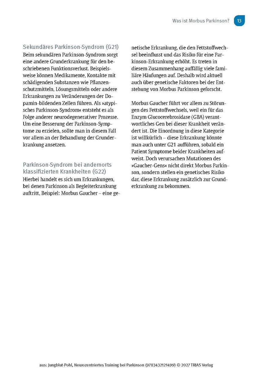 Weitere Ansicht: Neurozentriertes Training bei Parkinson | Corinna Jungblut-Pohl