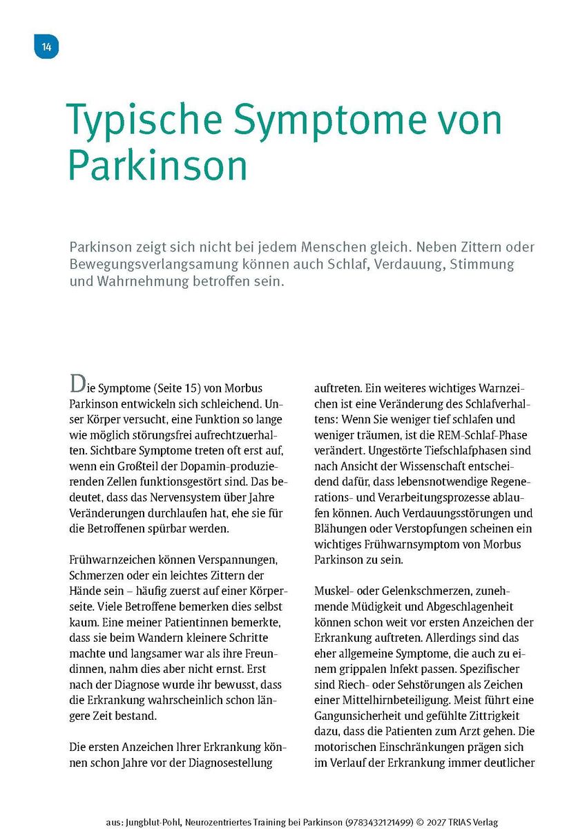 Weitere Ansicht: Neurozentriertes Training bei Parkinson | Corinna Jungblut-Pohl