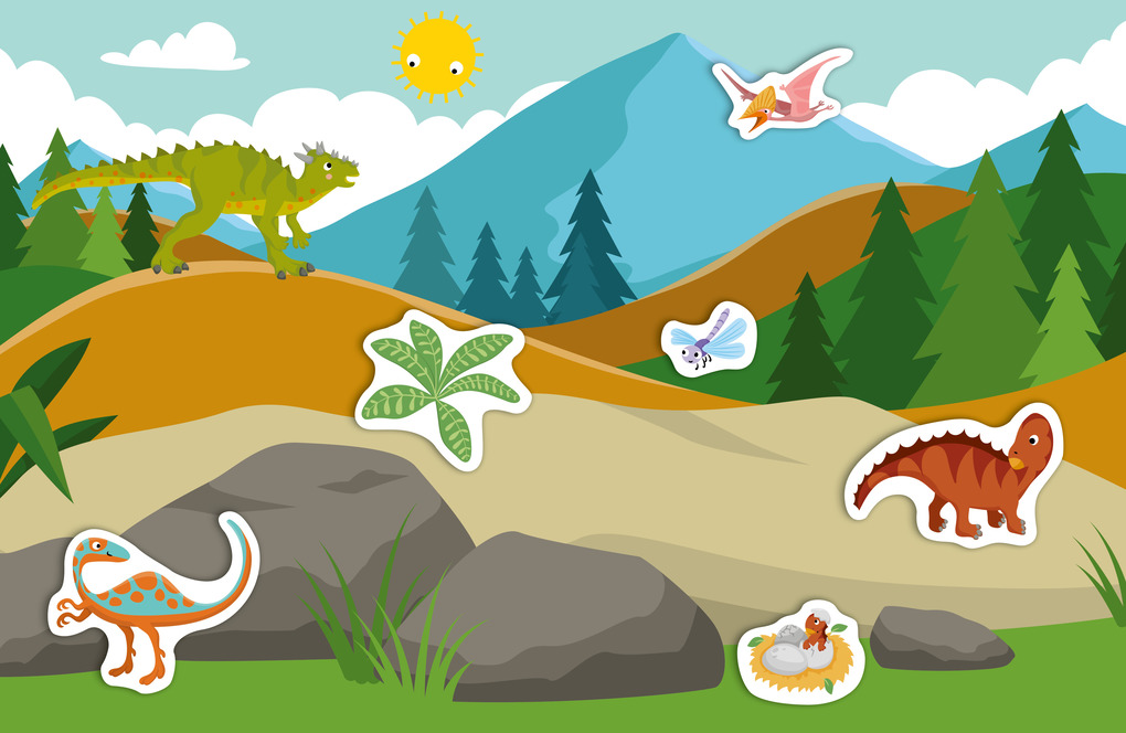 Weitere Ansicht: Mein erstes Stickerheft. Dinos