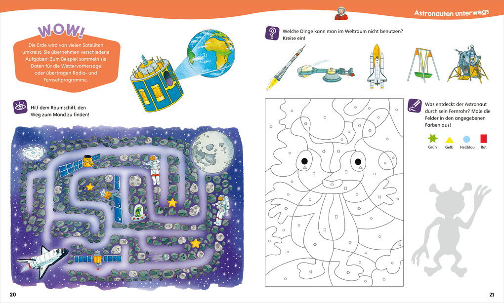 Weitere Ansicht: WAS IST WAS Junior Mitmach-Heft Weltraum | Sabine Stauber