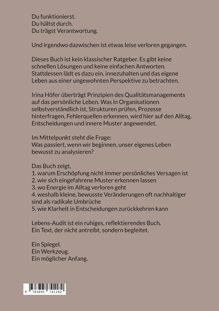 Weitere Ansicht: Das Audit deines Lebens | Irina Höfer