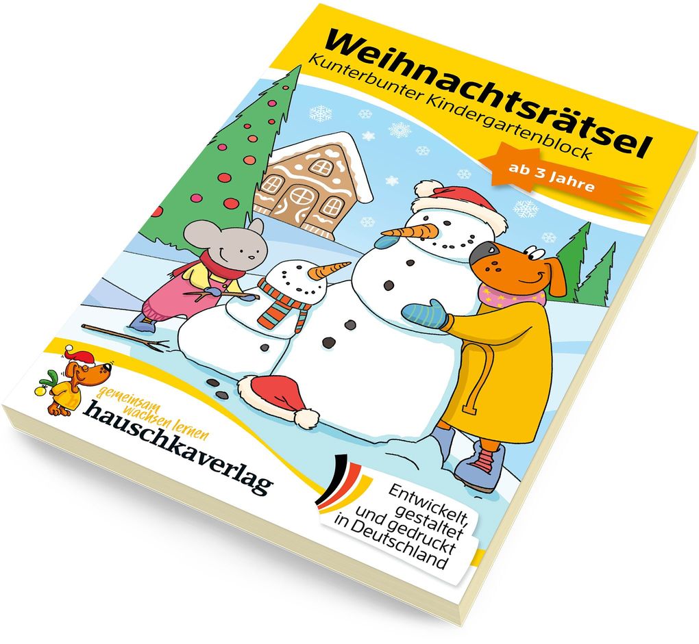 Weitere Ansicht: Weihnachtsrätsel - Kunterbunter Kindergartenblock ab 3 Jahre | Ulrike Maier